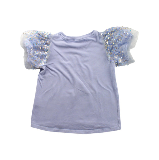 A Purple Short Sleeve Tops from Seed in size 4T for girl. (Back View)