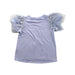 A Purple Short Sleeve Tops from Seed in size 4T for girl. (Back View)