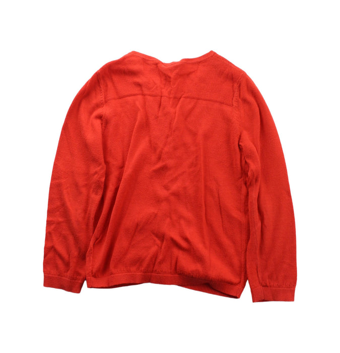 A Red Cardigans from Petit Bateau in size 4T for boy. (Back View)