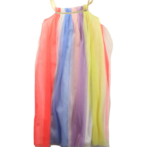 A Multicolour Sleeveless Dresses from Meri Meri in size 5T for girl. (Front View)