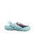 A Blue Sandals from Crocs in size 5T for girl. (Front View)