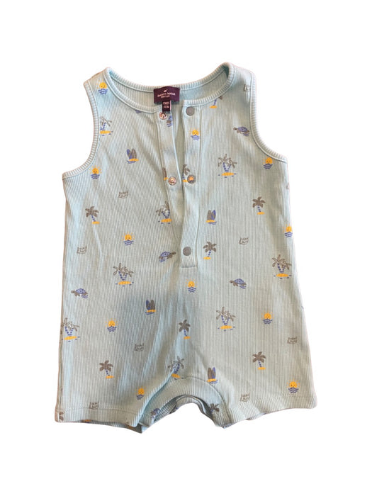 A Teal Sleeveless Rompers from Sergent Major in size 6-12M for neutral. (Front View)