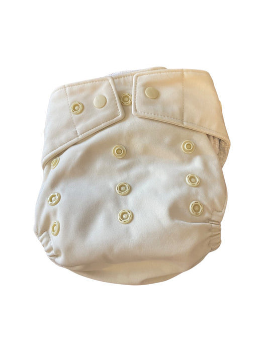 A Beige Cloth Diapers from GroVia in size 6-12M for neutral. (Front View)