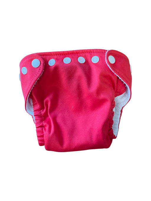 A Red Cloth Diapers from Charlie Banana in size 0-3M for neutral. (Front View)