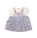 A Blue Short Sleeve Dresses from Miki House in size 2T for girl. (Front View)