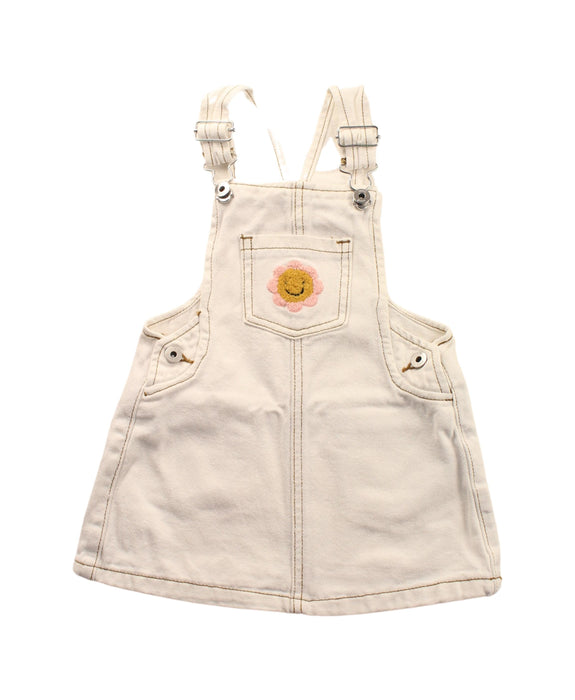 A White Overall Dresses from Seed in size 18-24M for girl. (Front View)