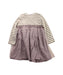 A Purple Long Sleeve Dresses from Petit Main in size 18-24M for girl. (Back View)