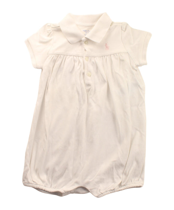 A White Short Sleeve Rompers from Ralph Lauren in size 2T for girl. (Front View)