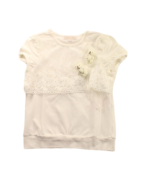 A White Short Sleeve Tops from Nicholas & Bears in size 3T for girl. (Front View)