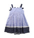 A Blue Sleeveless Dresses from Chickeeduck in size 2T for girl. (Back View)