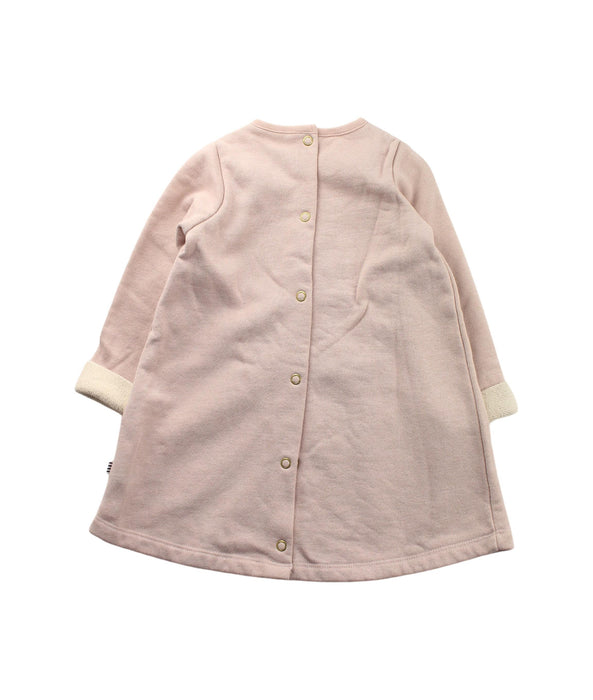 A Pink Long Sleeve Dresses from Petit Bateau in size 12-18M for girl. (Back View)