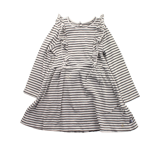 A Black Long Sleeve Dresses from Petit Bateau in size 2T for girl. (Front View)