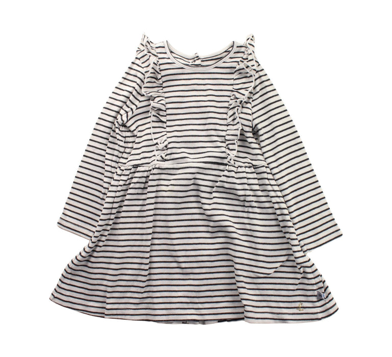 A Black Long Sleeve Dresses from Petit Bateau in size 2T for girl. (Front View)