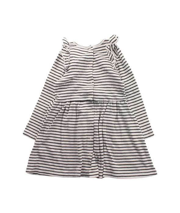 A Black Long Sleeve Dresses from Petit Bateau in size 2T for girl. (Back View)