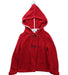 A Red Coats from The Little White Company in size 6-12M for neutral. (Front View)