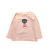 A Pink Long Sleeve T Shirts from Momonittu in size 4T for girl. (Front View)