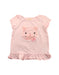 A Pink Short Sleeve Dresses from Momonittu in size 4T for girl. (Front View)