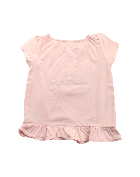 A Pink Short Sleeve Dresses from Momonittu in size 4T for girl. (Back View)