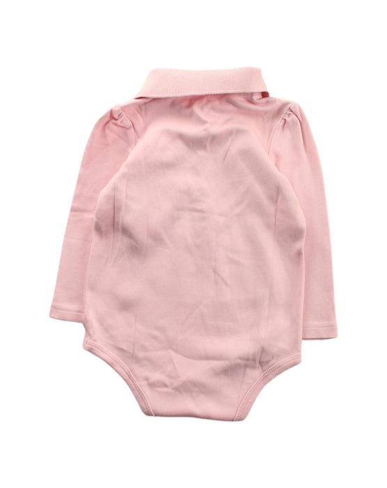 A Pink Long Sleeve Bodysuits from Ralph Lauren in size 6-12M for girl. (Back View)