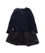 A Blue Long Sleeve Dresses from Petit Bateau in size 2T for girl. (Front View)