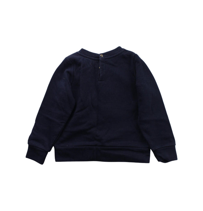 A Blue Crewneck Sweatshirts from Jacadi in size 4T for girl. (Back View)