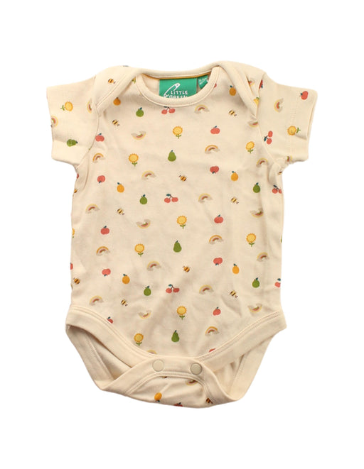 A Ivory Short Sleeve Bodysuits from Little Green Radicals in size 0-3M for neutral. (Front View)