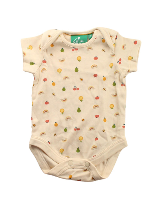 A Ivory Short Sleeve Bodysuits from Little Green Radicals in size 0-3M for neutral. (Front View)