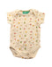 A Ivory Short Sleeve Bodysuits from Little Green Radicals in size 0-3M for neutral. (Front View)