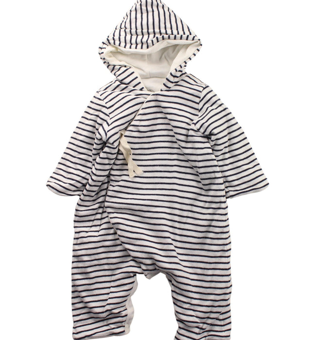 A Blue Long Sleeve Jumpsuits from Petit Bateau in size 0-3M for boy. (Front View)