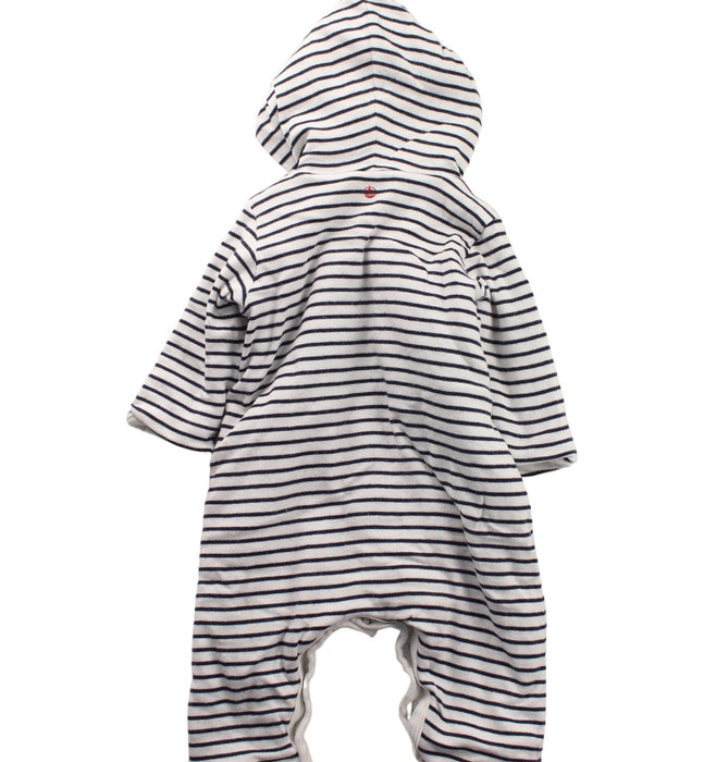 A Blue Long Sleeve Jumpsuits from Petit Bateau in size 0-3M for boy. (Back View)