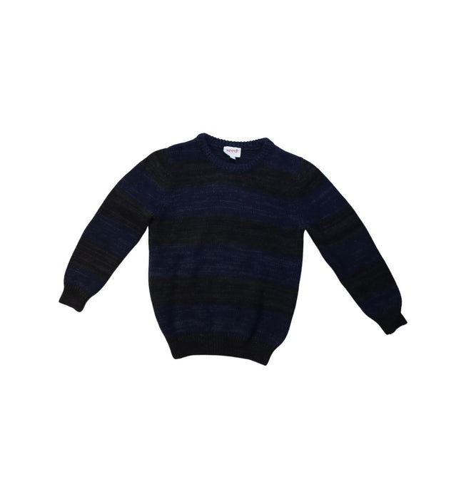 A Navy Knit Sweaters from Seed in size 5T for boy. (Front View)