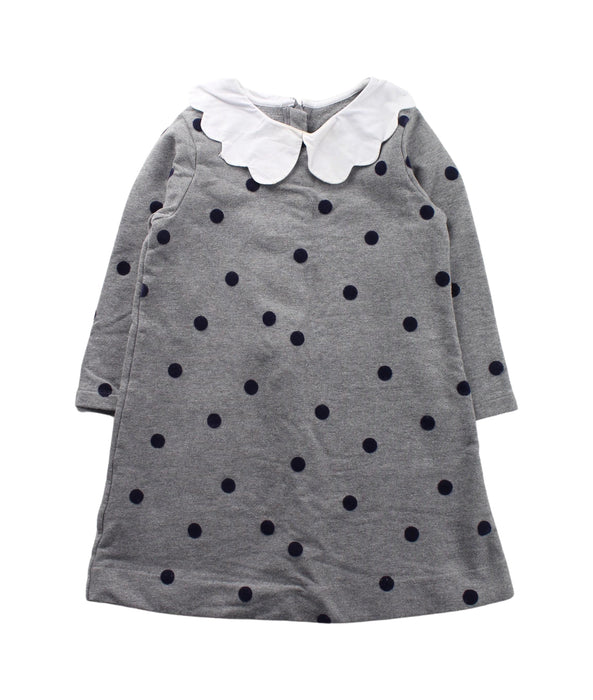 A Blue Long Sleeve Dresses from Jacadi in size 4T for girl. (Front View)