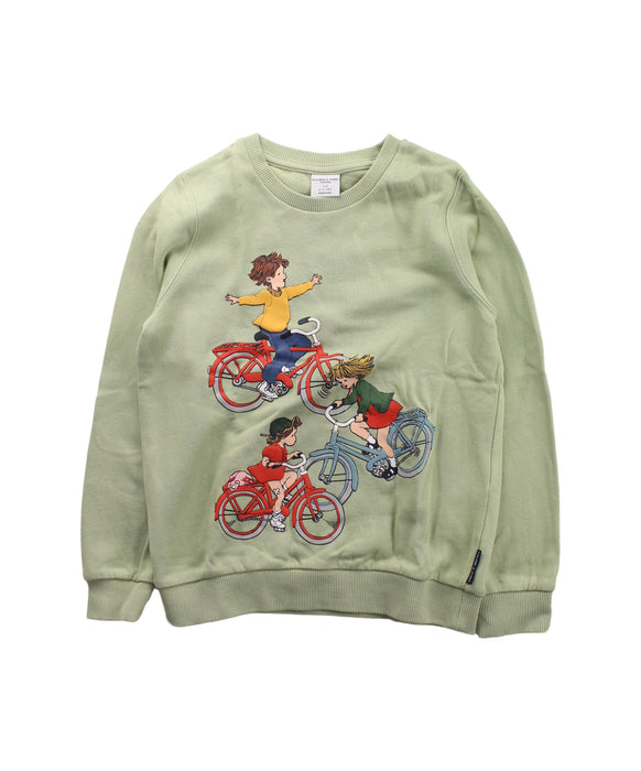 A Green Crewneck Sweatshirts from Polarn O. Pyret in size 5T for boy. (Front View)