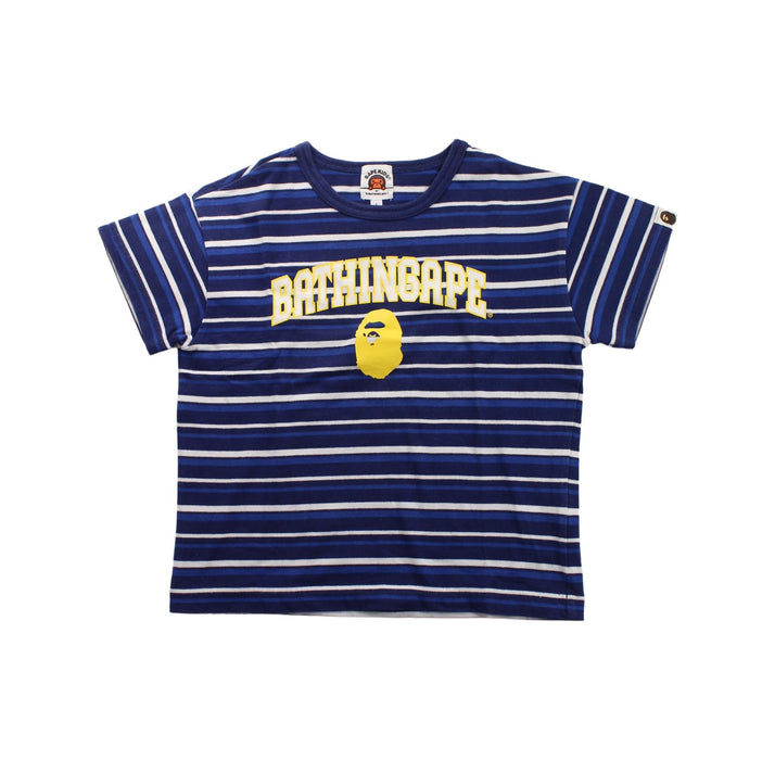 A Blue Short Sleeve T Shirts from BAPE KIDS in size 4T for boy. (Front View)