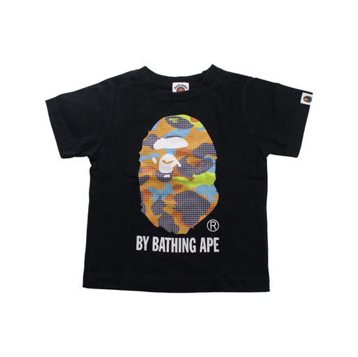 A Black Short Sleeve T Shirts from BAPE KIDS in size 4T for boy. (Front View)