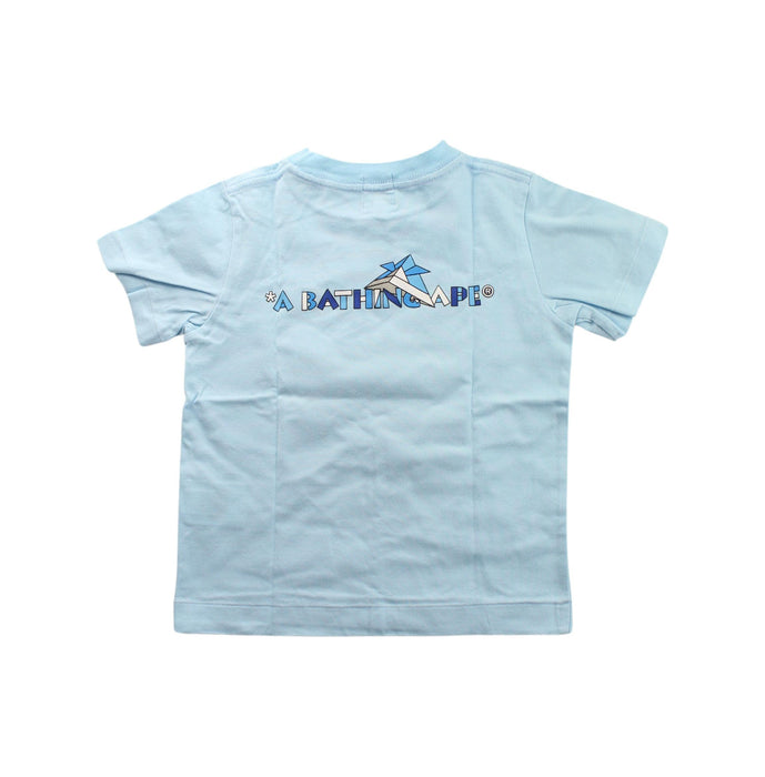 A Blue Short Sleeve T Shirts from BAPE KIDS in size 4T for boy. (Back View)