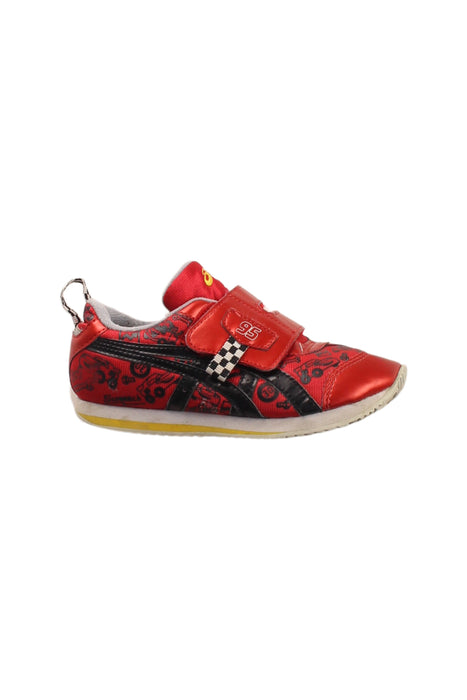 A Red Sneakers from ASICS in size 6T for boy. (Front View)