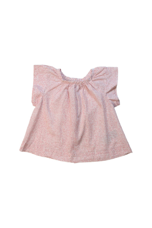 A Pink Short Sleeve Tops from Bonpoint in size 6-12M for girl. (Front View)