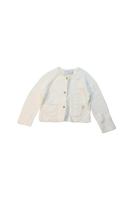 A White Cardigans from Mayoral in size 6-12M for girl. (Front View)