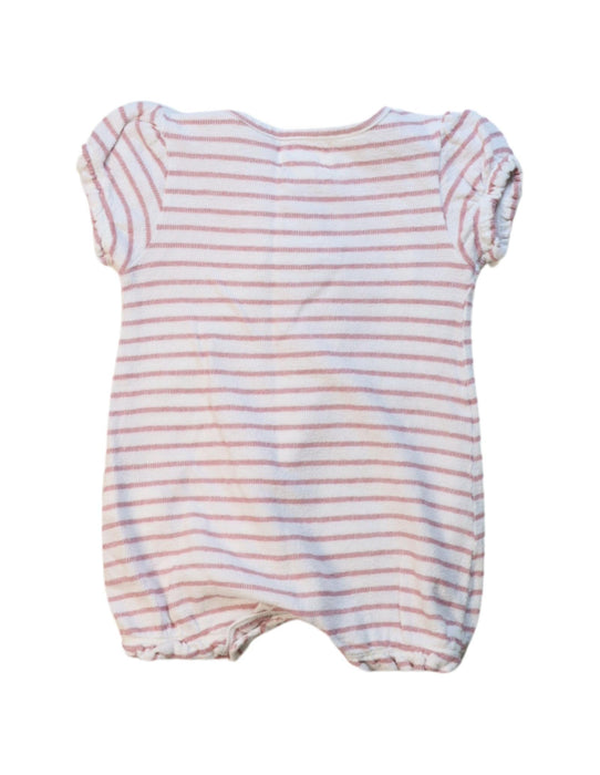 A Pink Short Sleeve Rompers from Albetta in size 6-12M for girl. (Back View)