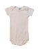 A Beige Short Sleeve Bodysuits from Petit Bateau in size 3-6M for girl. (Front View)