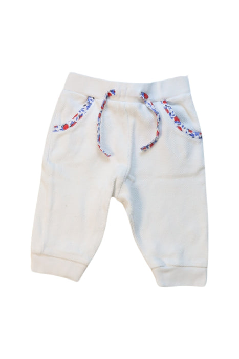 A White Sweatpants from Petit Bateau in size 3-6M for neutral. (Front View)