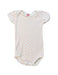 A White Short Sleeve Bodysuits from Petit Bateau in size 3-6M for girl. (Front View)