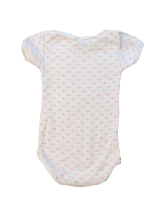 A White Short Sleeve Bodysuits from Petit Bateau in size 3-6M for girl. (Back View)