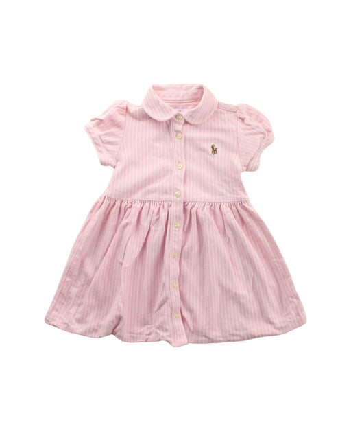 A White Short Sleeve Dresses from Ralph Lauren in size 6-12M for girl. (Front View)