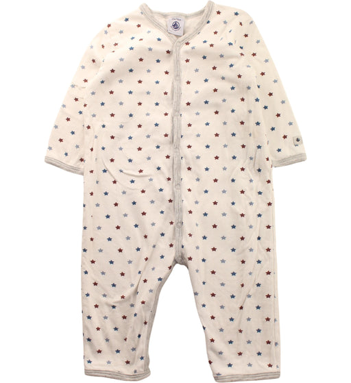 A White Long Sleeve Jumpsuits from Petit Bateau in size 6-12M for boy. (Front View)