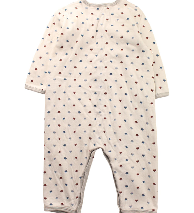 A White Long Sleeve Jumpsuits from Petit Bateau in size 6-12M for boy. (Back View)