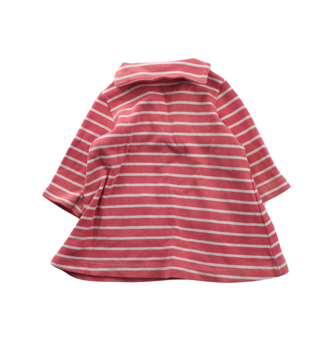 A Pink Long Sleeve Dresses from Petit Bateau in size 0-3M for girl. (Back View)