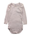 A Beige Long Sleeve Bodysuits from Petit Bateau in size 12-18M for girl. (Front View)