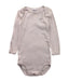 A Beige Long Sleeve Bodysuits from Petit Bateau in size 12-18M for girl. (Front View)